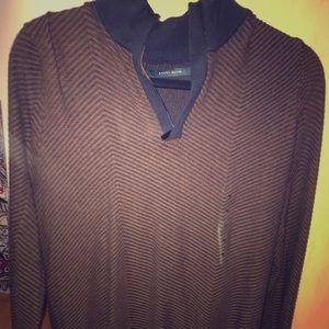 Perry Ellis brown/blue color sweater (M)